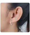 CZ Silver Huggies Earring HO-1631